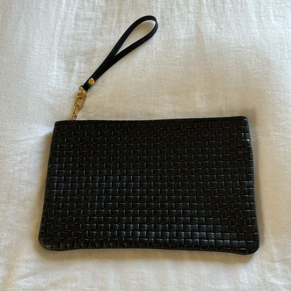 Black wristlet with woven detail